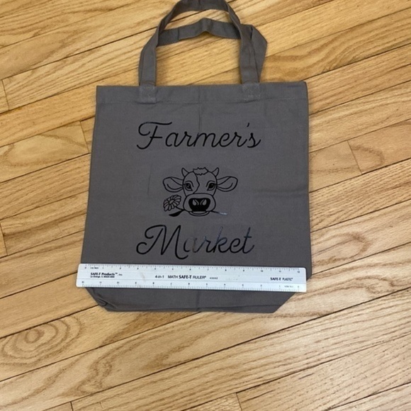Hand crafted oversized Farmer’s Market canvas tote - Picture 3 of 4